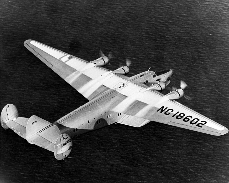 Overhead view of Boeing Model 314 Clipper NC 18602