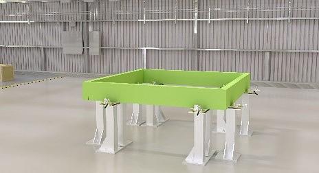 This is a computed assisted design (CAD) image of the EUS thrust structure. (Boeing image)