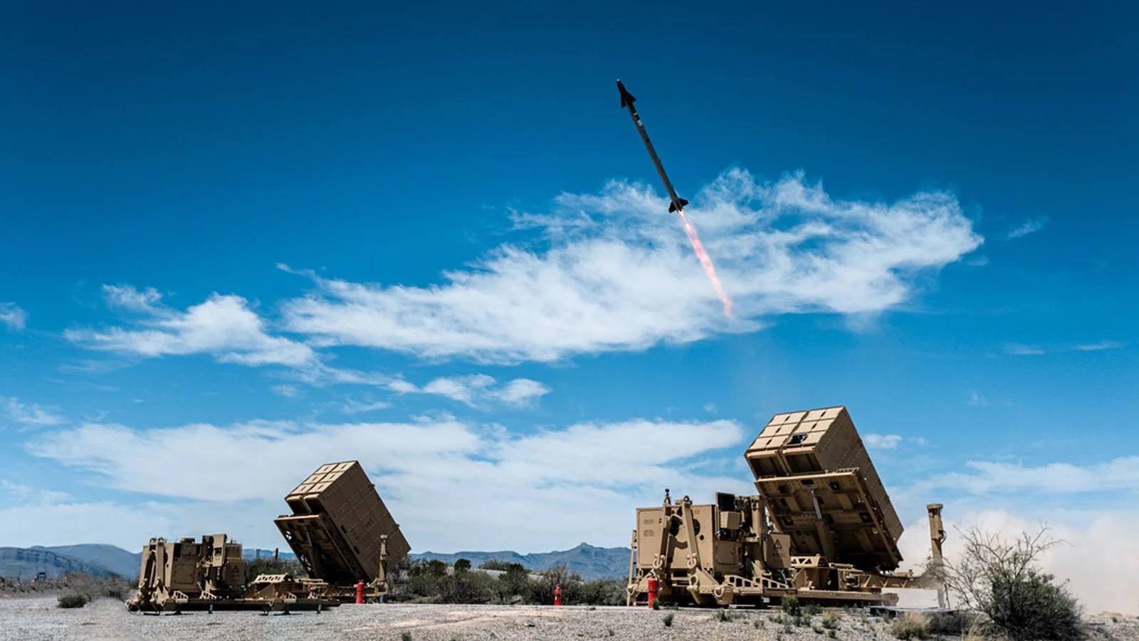 The Integrated Fires Protection Capability (IFPC) Increment 2 system is designed to defend fixed and forward operating bases against emergent aerial threats. (U.S. Army image)