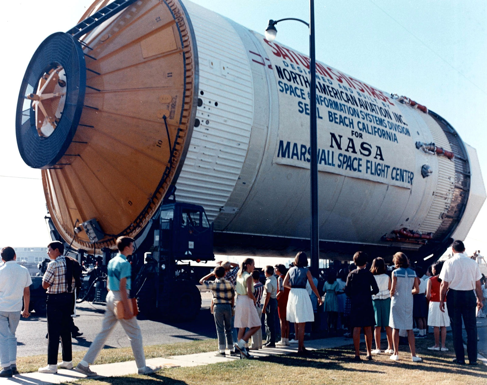 color photo of large rocket