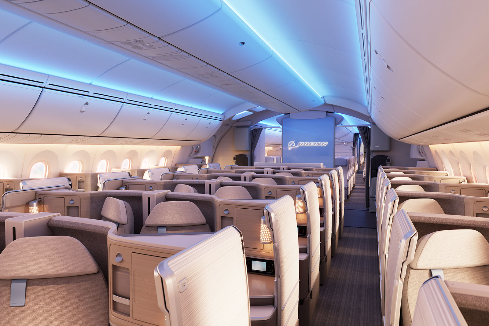 Aircraft interior.
