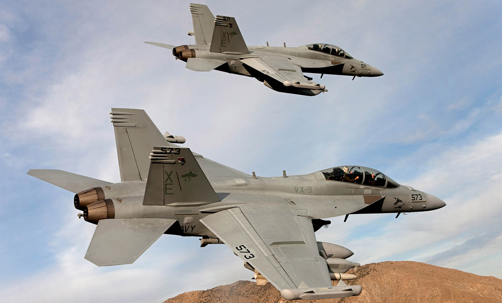 Color photo of Growler in flight