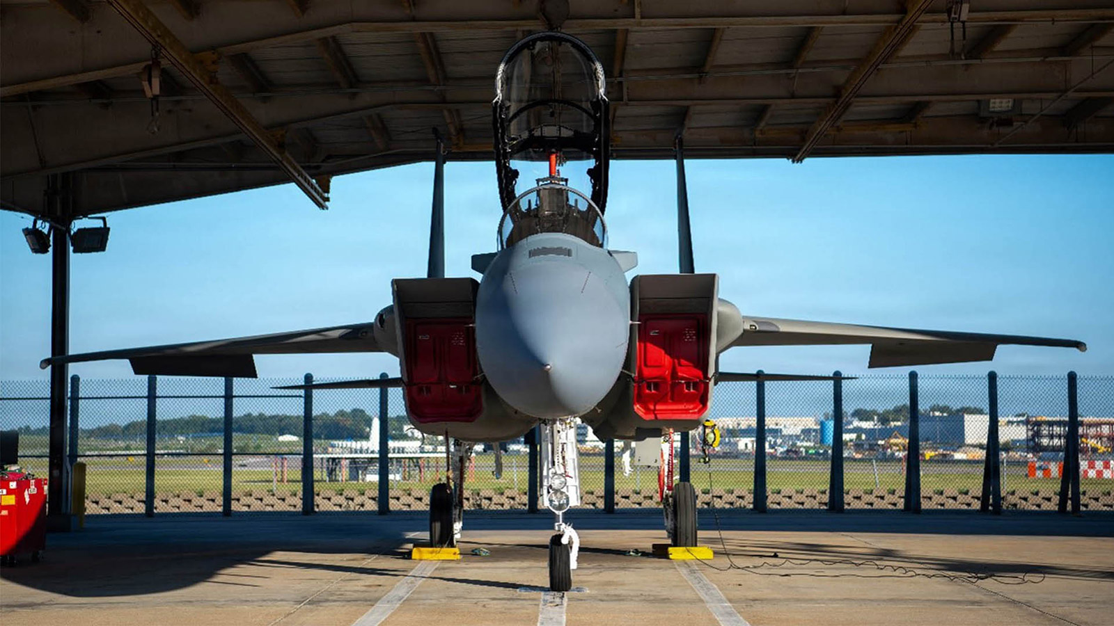 F-15EX-22 on the Boeing flight ramp in St. Louis