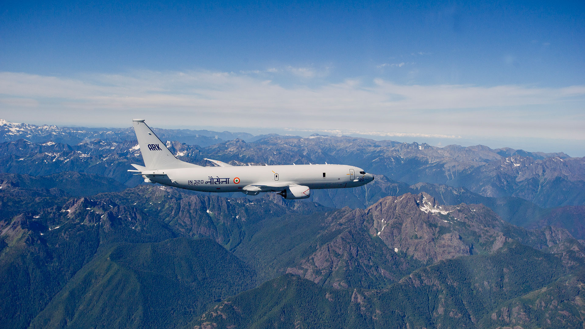 The first Boeing P-8I aircraft for the Indian Navy. 