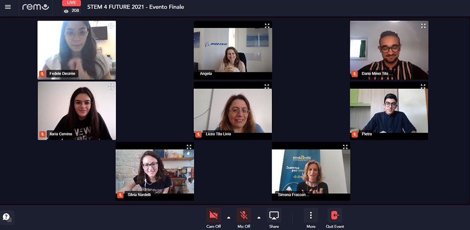 STEM 4 future video chat screenshot