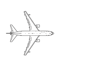 Lineart of KC-46A tanker