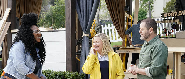 Ashley Basnight, Amy Poehler and Nick Offerman