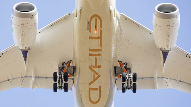 Boeing; Boeing Test and Evaluation; Flight Test; ecoDemonstrator, ecoD, 787-10, ZC069, Etihad Airways, technology demonstrator, product development, SAFRAN, landing gear fairing, test 002-08