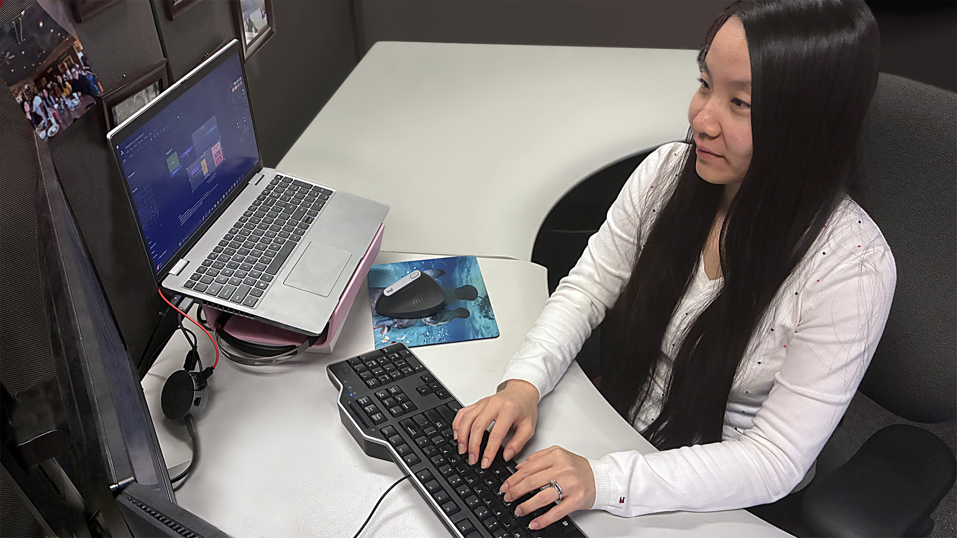 software engineer works at desktop