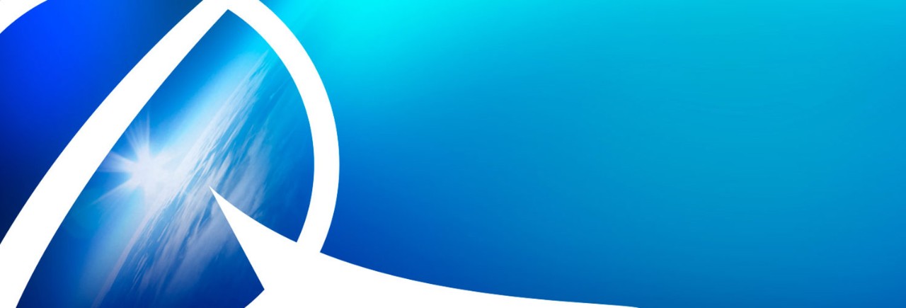 Boeing logo over blue gradient