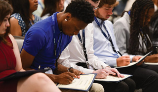 South Carolina students sign certificates of commitment to pursue a STEM-based degree after graduation. (Josh Drake photo)