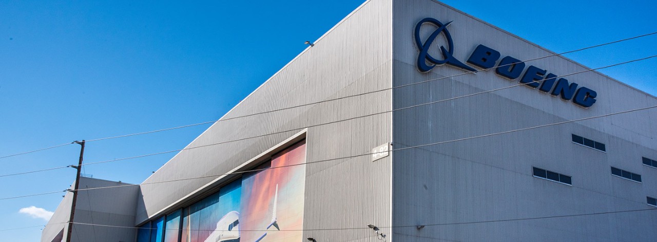 Exterior view of Boeing building
