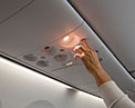 Picture of a 7 3 7 cabin lighting array.