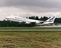Boeing 747-400 Freighter Takes Off