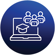 Stylized illustration of a group of students.