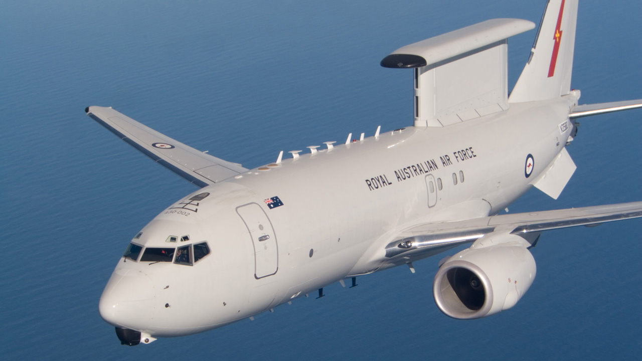 Picture of the 7 3 7 Airborne Early Warning and Control aircraft
