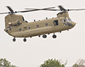 CH-47F Chinook in flight.