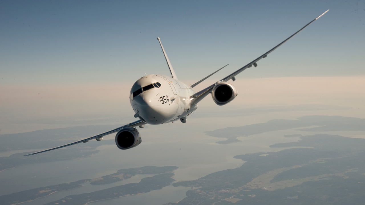 P-8 A POSEIDON in flight.
