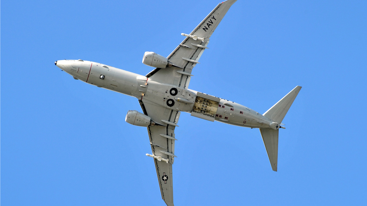 P-8 aircraft belly