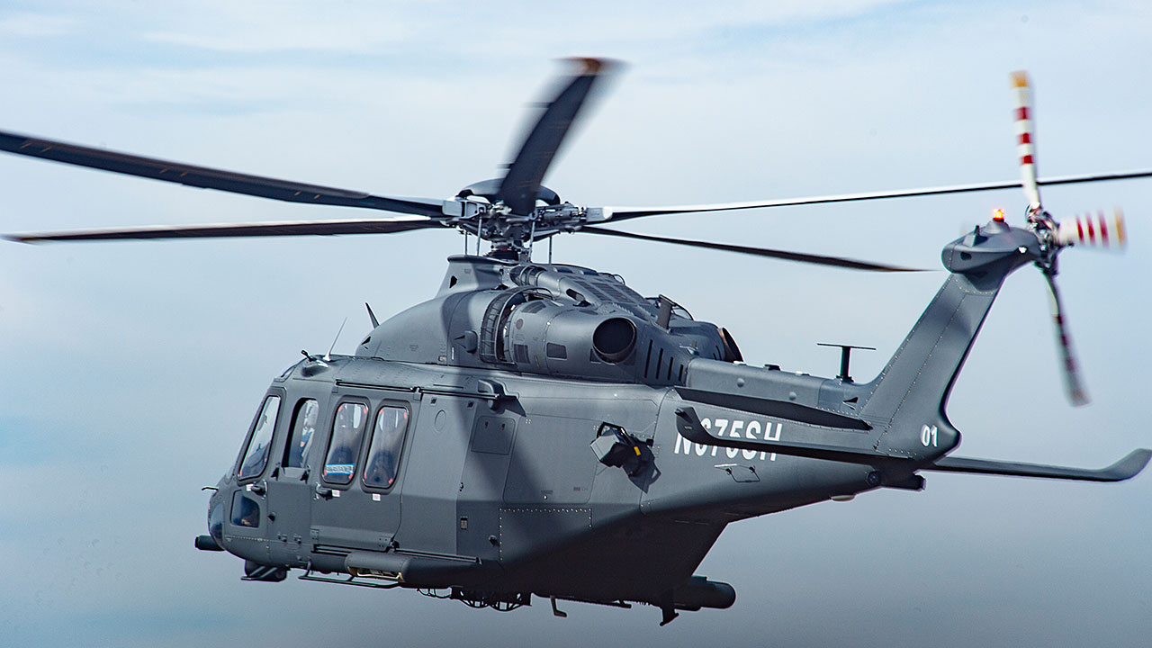 Picture of the MH-139 A Grey Wolf in flight.