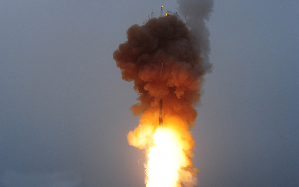 Picture of ICBM at launch.