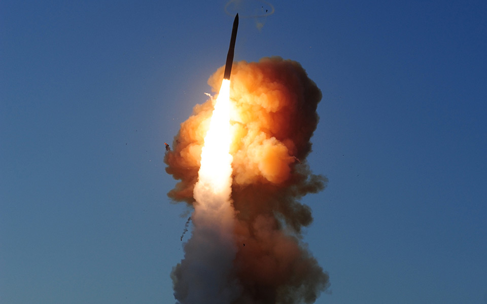 Picture of ICBM at launch.