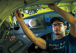 Picture of an aircraft technician.