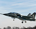 Picture of Boeing T-7A Red Hawk aircraft in flight.