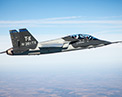Picture of Boeing T-7A Red Hawk aircraft in flight.