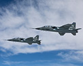 Boeing T-7A Red Hawk aircraft in flight.