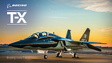 Wallpaper picture of T7A Red Hawk on flight deck at dusk.