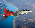 Picture of the T7A Red Hawk in flight.
