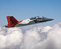 Picture of the T7A Red Hawk in flight.