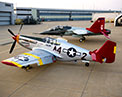 Boeing T-7A Red Hawk and Tuskegee aircraft on Flight Ramp.