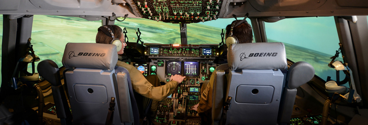 C-17 cockpit, pilots