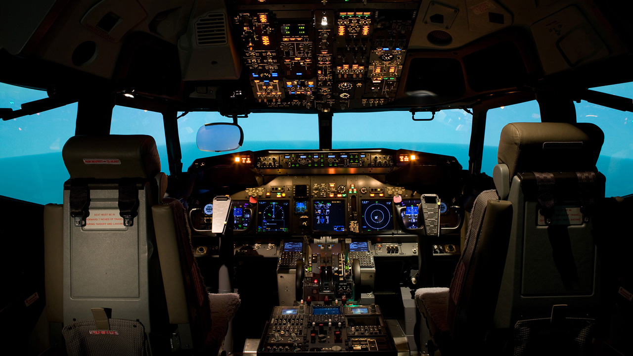 P-8 simulator cockpit