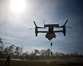 Picture of the V-22 Osprey on flight deck.