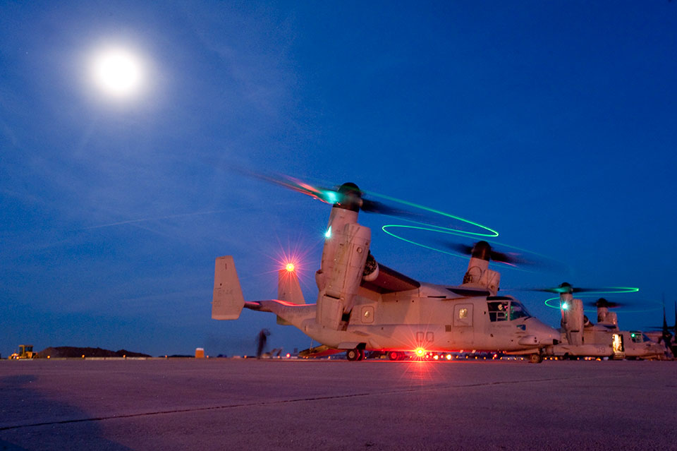 Picture of the V-22 Osprey in flight.