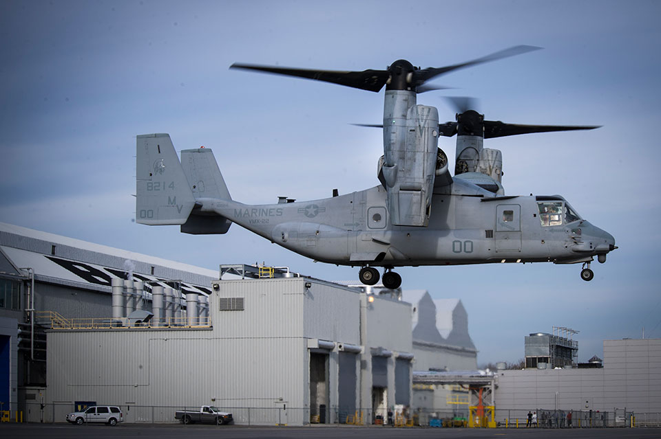 Picture of the V-22 Osprey in flight.