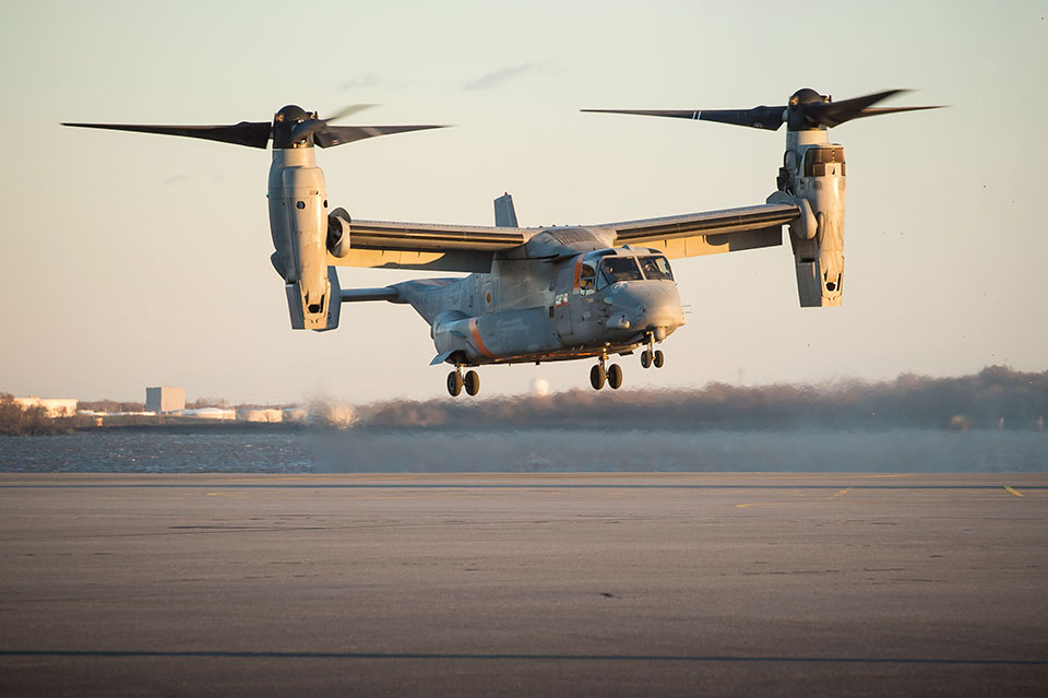 Picture of the V-22 Osprey in flight.