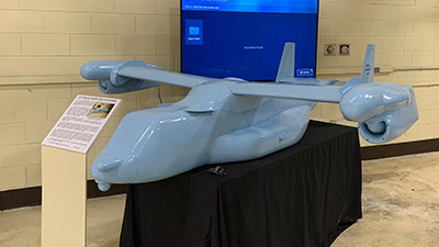 V-22 Osprey wind tunnel model lands a new home
