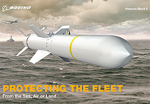 image of a Harpoon over water.