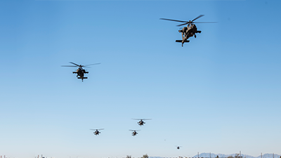 AH-64E version 6 (V6) Apaches depart Boeing&rsquo;s Mesa facility to join the 1-229th Attack Reconnaissance Battalion at Joint Base Lewis-McChord.