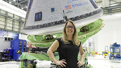 Finding her center of gravity, on and off the job