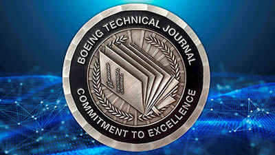 The Boeing Technical Journal official coin on blue