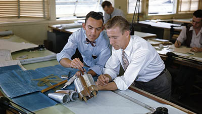 Boeing engineers in Seattle in 1949