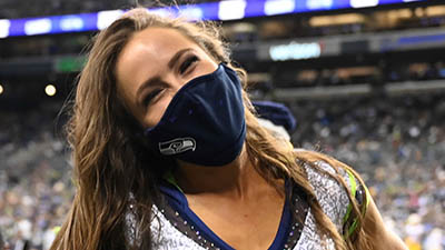 Boeing engineer Seahawks dancer at game