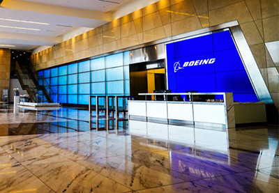 Interior of a Boeing office.