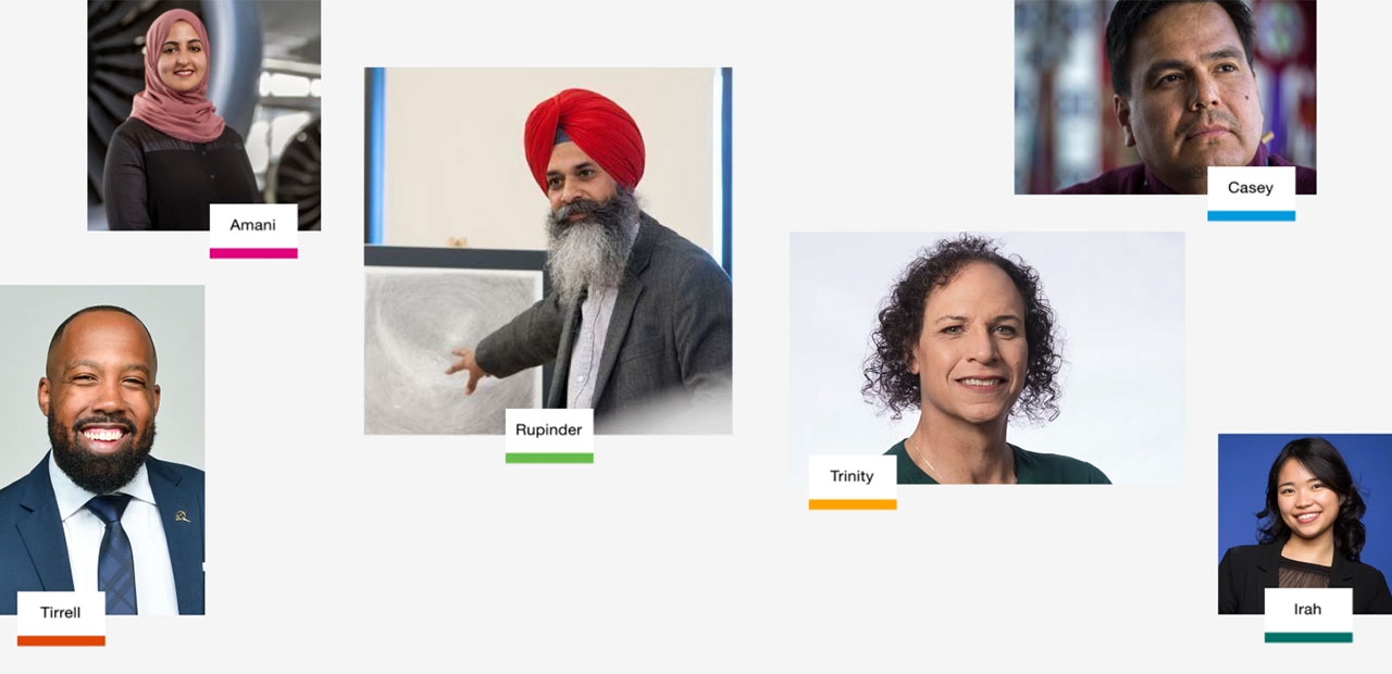 Collage of Boeing employees