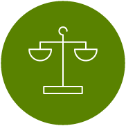 Stylized illustration of scales